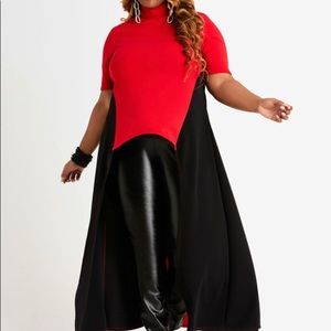 Ashley Stewart color block mock duster size 18/20